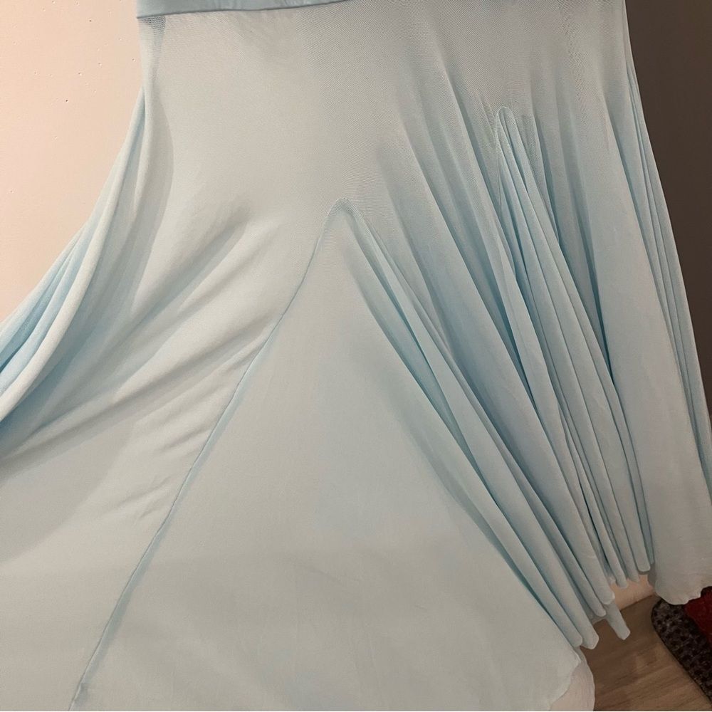 Deme by Gabriella Maxi Dress Light Blue Dahlia Gown Strapless size M - Picture 11 of 11
